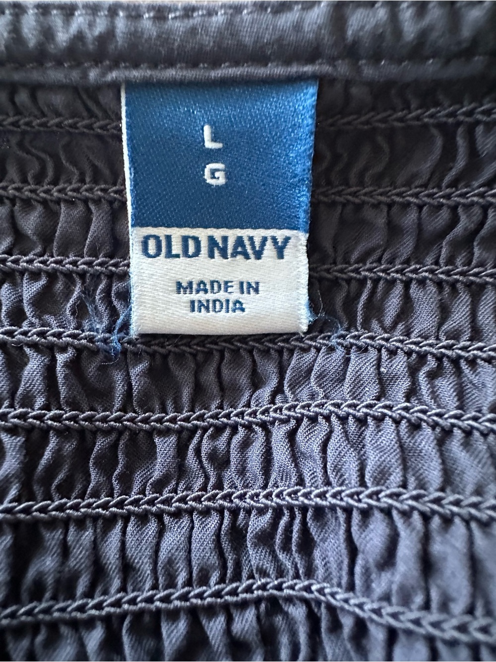 Cottagecore Navy Smocked Dress Puff Sleeve Prairie Large Western Peasant Dress - Picture 7 of 10